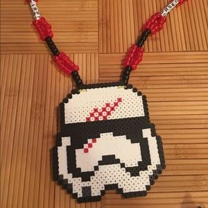Stormtrooper perler necklace